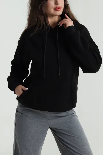 siyah-sardonlu-uc-ip-kadin-fermuarsiz-sweat-485254