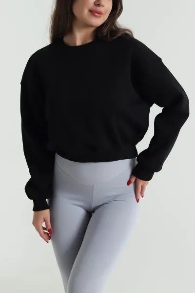 siyah-sardonlu-uc-ip-kadin-fermuarsiz-sweat-489835