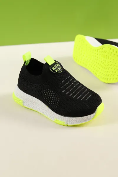 Siyah Sarı (26-30 Patik)Triko Çocuk Spor Ayakkabı 257634