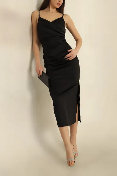 siyah-saten-kumas-yirtmacli-elbise-257569