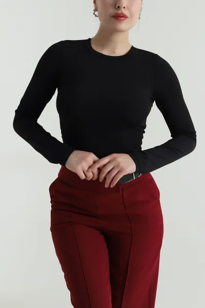 Siyah Scuba Kadın Bluz 499457
