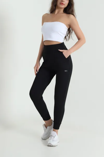 Siyah Scuba Kadın Jogger Alt 462150
