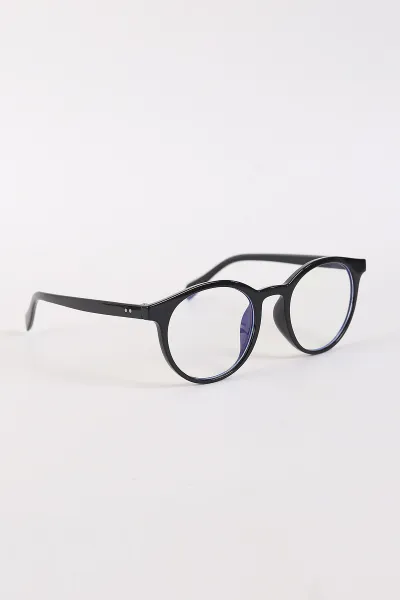 Siyah Şeffaf Cam Mavi Işık Koruyucu Unisex Gözlük 286582