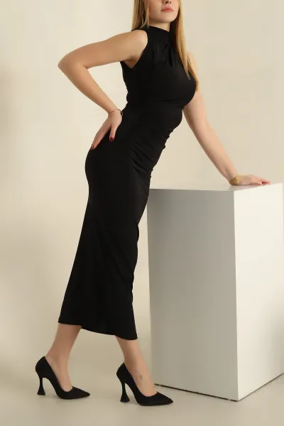 siyah-sendy-buzgulu-drapeli-elbise-249561