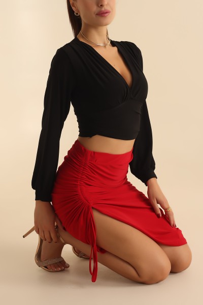 Siyah Sendy Kumaş Bluz 204731