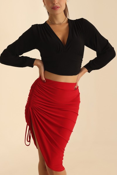 Siyah Sendy Kumaş Bluz 204731
