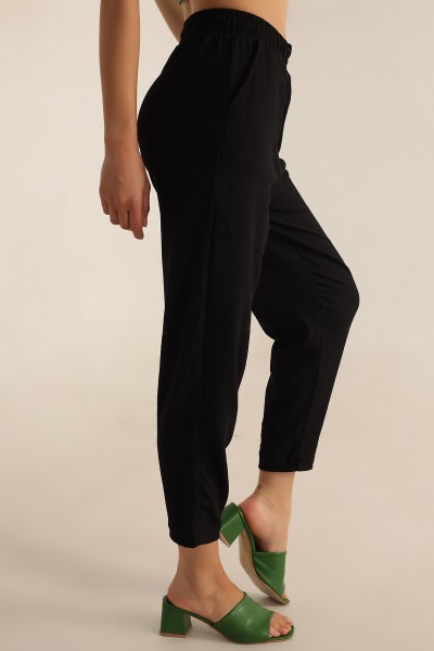 Siyah Seul Kumaş Pantalon 197567