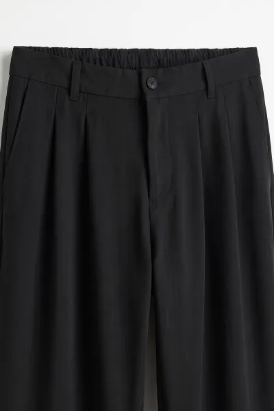 Siyah Sidney Kumaş Baggy Cep Detaylı Erkek Pantolon 498874