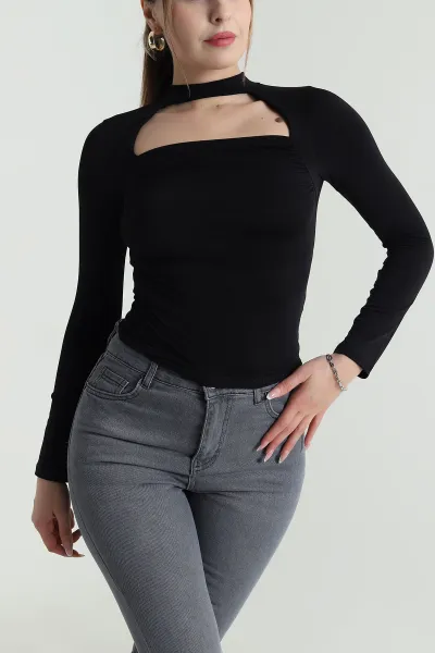 Siyah Sandy Kadın Bluz 489872