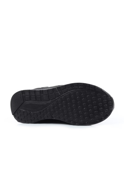 Siyah Siyah (31-35 Filet) Lastik Bağlı Çırtlı Fileli Erkek Çocuk Spor Ayakkabı 168644