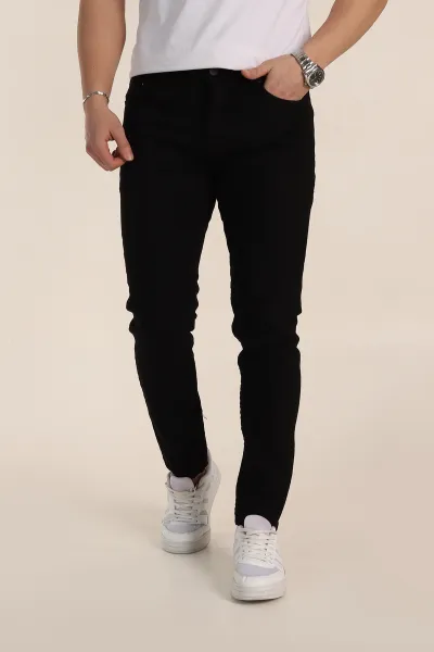 Siyah Skinny Fit Erkek Kot Pantolon 354414