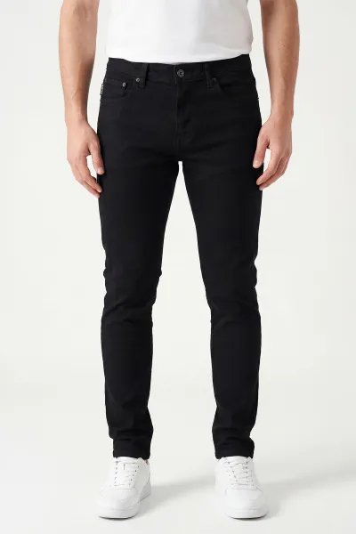 Siyah Skinny Fit Erkek Kot pantolon 433666