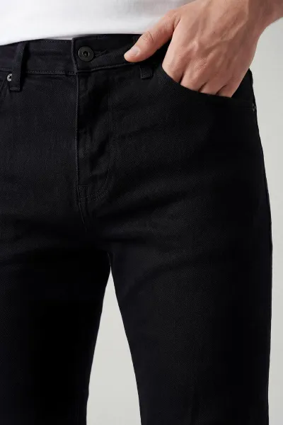 Siyah Skinny Fit Erkek Kot pantolon 433666