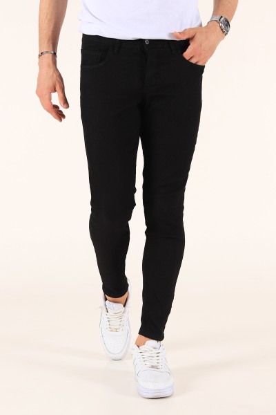 Siyah Gabardin Skinny Fit Likralı Erkek Kot Pantolon 180916