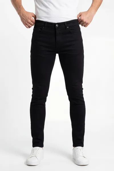 Siyah Skinny Fit Likralı Erkek Kot Pantolon 431054