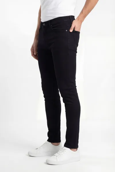 Siyah Skinny Fit Likralı Erkek Kot Pantolon 431054