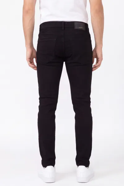 Siyah Skinny Fit Likralı Erkek Kot Pantolon 433704