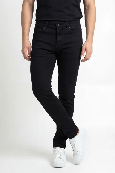 Siyah Skinny Fit Likralı Erkek Kot Pantolon 433704