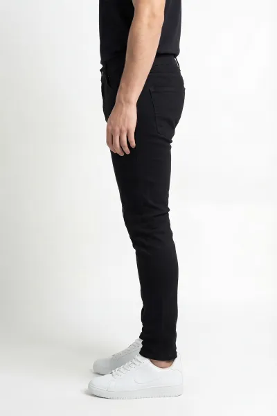 Siyah Skinny Fit Likralı Erkek Kot Pantolon 433704