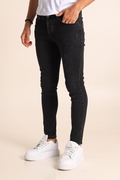 siyah-skinny-fit-likrali-taslama-detayli-erkek-kot-pantolon-194706