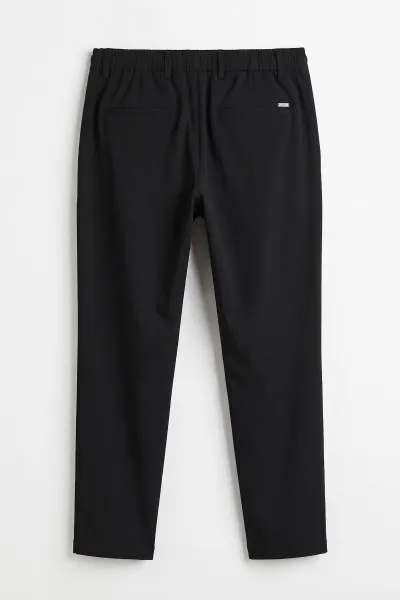 Siyah Slim Fit Belden Bağlamalı Erkek Pantolon 493213