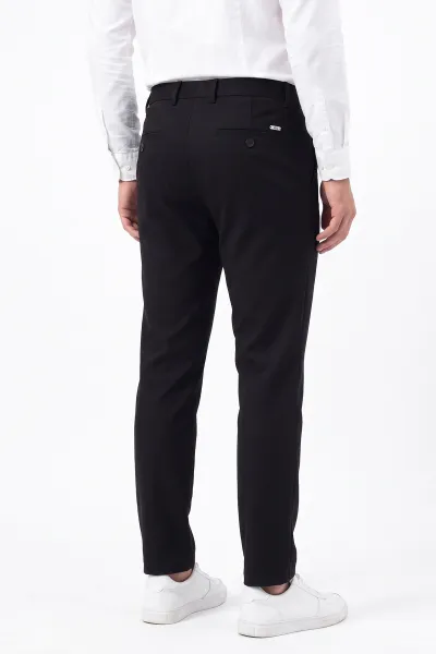 Siyah Slim Fit Cep Detaylı Erkek Pantolon 493265