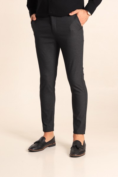 Siyah Slim Fit Desenli Erkek Pantolon 213181