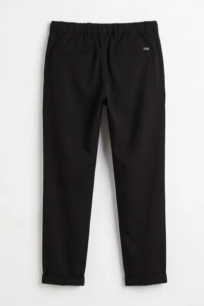 Siyah  Slim Fit Duble Paça Erkek Pantolon 493249