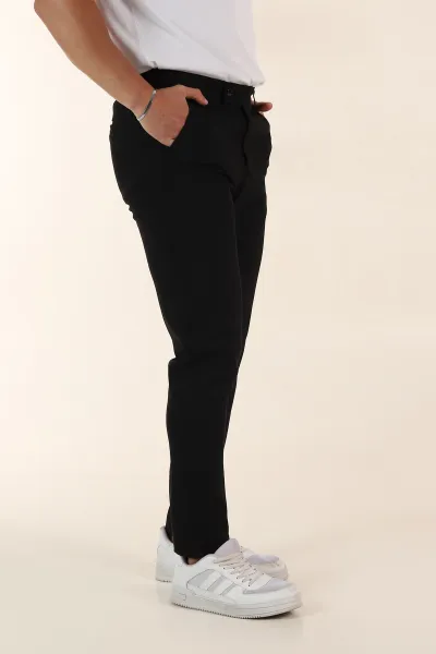 Siyah Slim Fit Erkek Kumaş Pantolon 367966