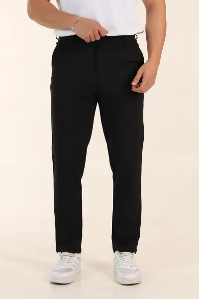Siyah Slim Fit Erkek Kumaş Pantolon 391134
