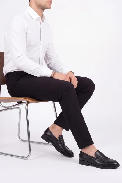 Siyah Slim Fit Erkek Kumaş Pantolon 472240