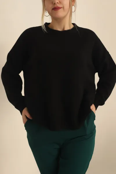 Siyah Soft Triko Bayan Kazak 231529