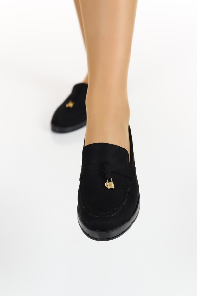 Siyah Süet Loafer Ayakkabı 128553