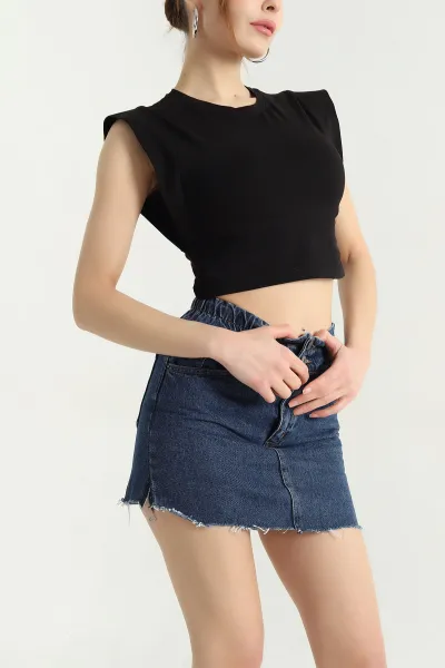 Siyah Süprem Sıfır Kol Tişört 338149