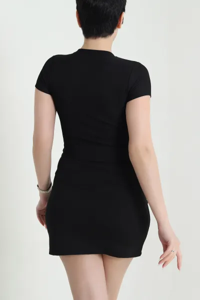 Siyah Taşlı Ottoman Likralı Kadın Bluz 450097