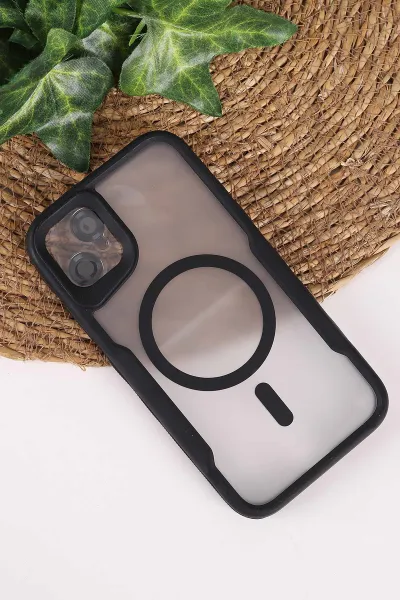 Siyah TeknoCase İphone 11 Uyumlu Matte Guard Serisi Lens Korumalı Silikon Telefon Kılıfı 472432