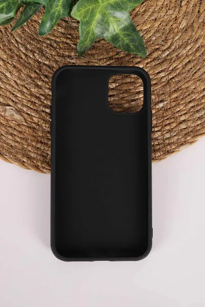 Siyah TeknoCase İPhone 11 Uyumlu Nelly Diamond Serisi Taşlı Lens Hediyeli Sert Silikon Telefon Kılıfı 480918