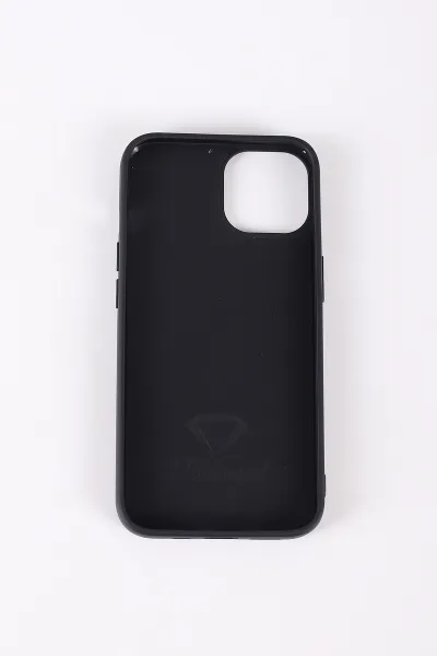 Siyah TeknoCase İPhone 13 Uyumlu Dlr Diamond Case Serisi Lens Hediyeli Premium Sert Silikon Telefon Kılıfı 430346