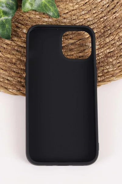 Siyah TeknoCase İPhone 13 Uyumlu Mirror Diamond Case Serisi Aynalı Sert Silikon Telefon Kılıfı 458476