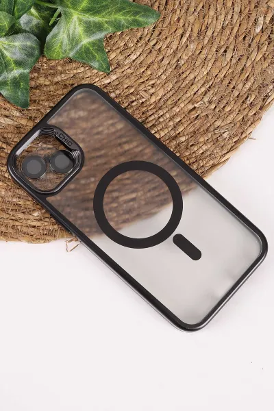 Siyah TeknoCase İphone 15 Plus  Uyumlu Believe Serisi Lens Hediyeli Silikon Telefon Kılıfı 472518