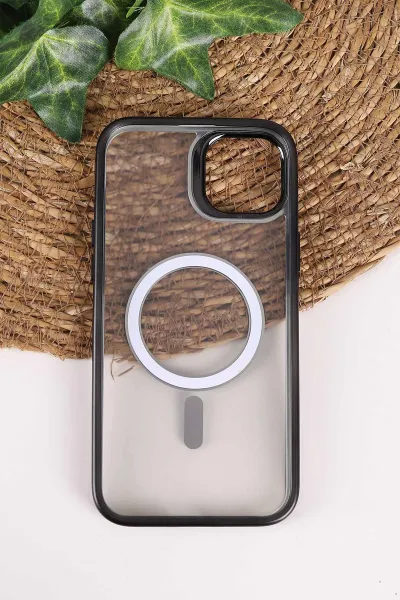 Siyah TeknoCase İphone 15 Plus  Uyumlu Believe Serisi Lens Hediyeli Silikon Telefon Kılıfı 472518