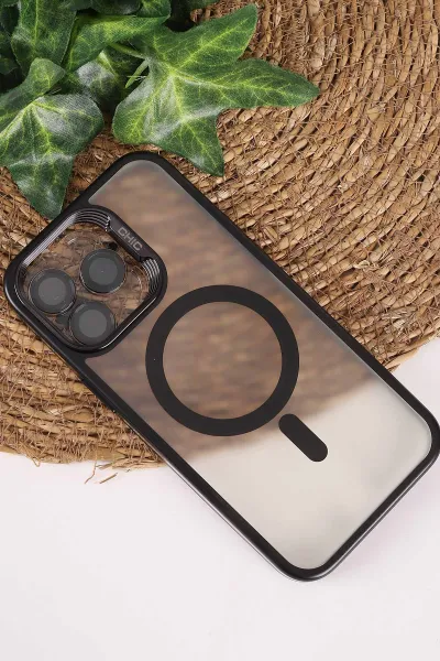 Siyah TeknoCase İphone 15 Pro Max Uyumlu Believe Serisi Lens Hediyeli Silikon Telefon Kılıfı 472523
