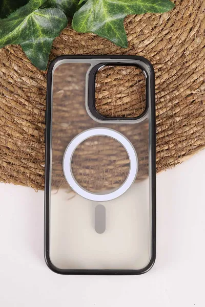 Siyah TeknoCase İphone 15 Pro Max Uyumlu Believe Serisi Lens Hediyeli Silikon Telefon Kılıfı 472523