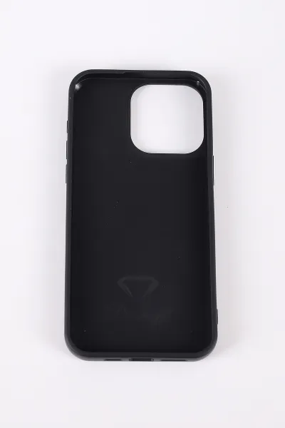 Siyah TeknoCase İPhone 15 Pro Max Uyumlu Dlr Diamond Case Serisi Lens Hediyeli Premium Sert Silikon Telefon Kılıfı 430377