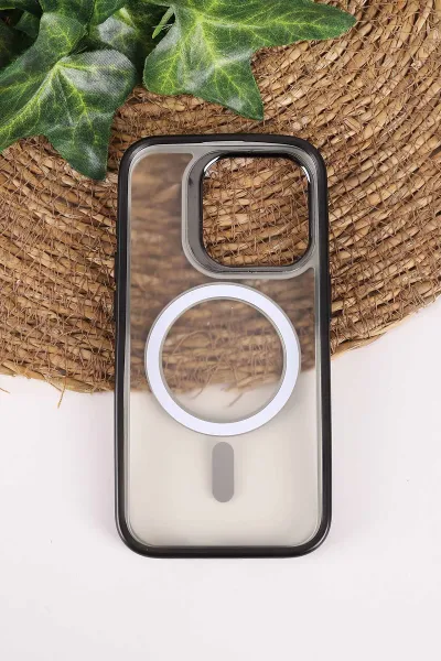 Siyah TeknoCase İphone 15 Pro Uyumlu Believe Serisi Lens Hediyeli Silikon Telefon Kılıfı 472513
