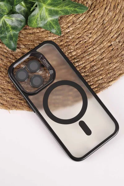 Siyah TeknoCase İphone 15 Pro Uyumlu Believe Serisi Lens Hediyeli Silikon Telefon Kılıfı 472513
