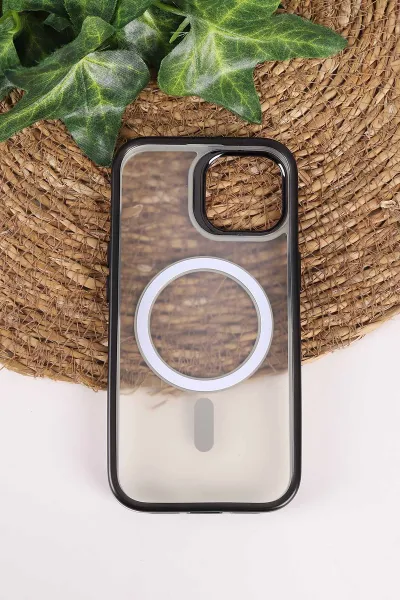 Siyah TeknoCase İphone 15 Uyumlu Believe Serisi Lens Hediyeli Silikon Telefon Kılıfı 472508