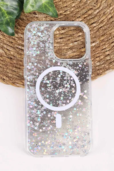 Siyah TeknoCase İPhone 16 Pro Max Uyumlu Sortie Diamond Case Serisi Sert Silikon Telefon Kılıfı 457998