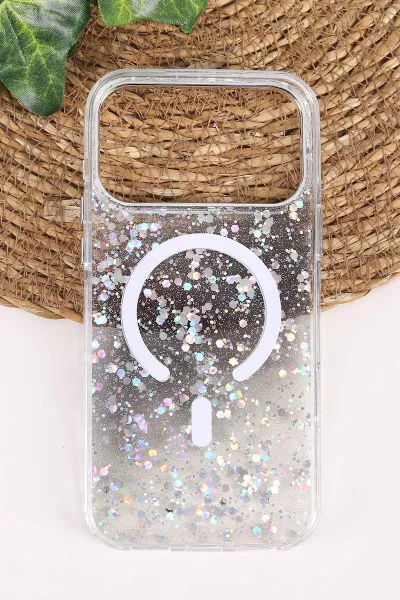 Siyah TeknoCase İPhone 17 Pro Max Uyumlu Sortie Diamond Case Serisi Sert Silikon Telefon Kılıfı 458014