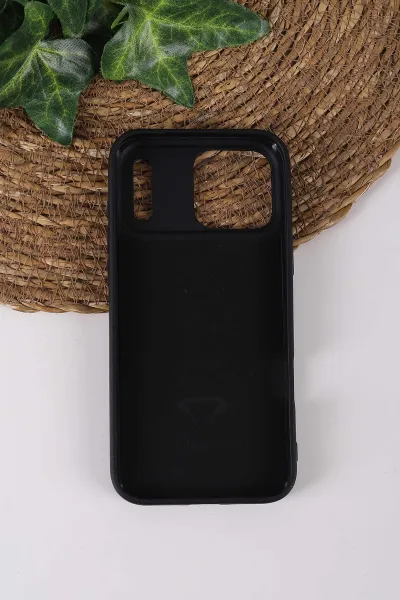 Siyah TeknoCase İPhone 17 Pro Max Uyumlu Viola Diamond Case Serisi Kartlıklı Lens Hediyeli Sert Silikon Telefon Kılıfı 430869